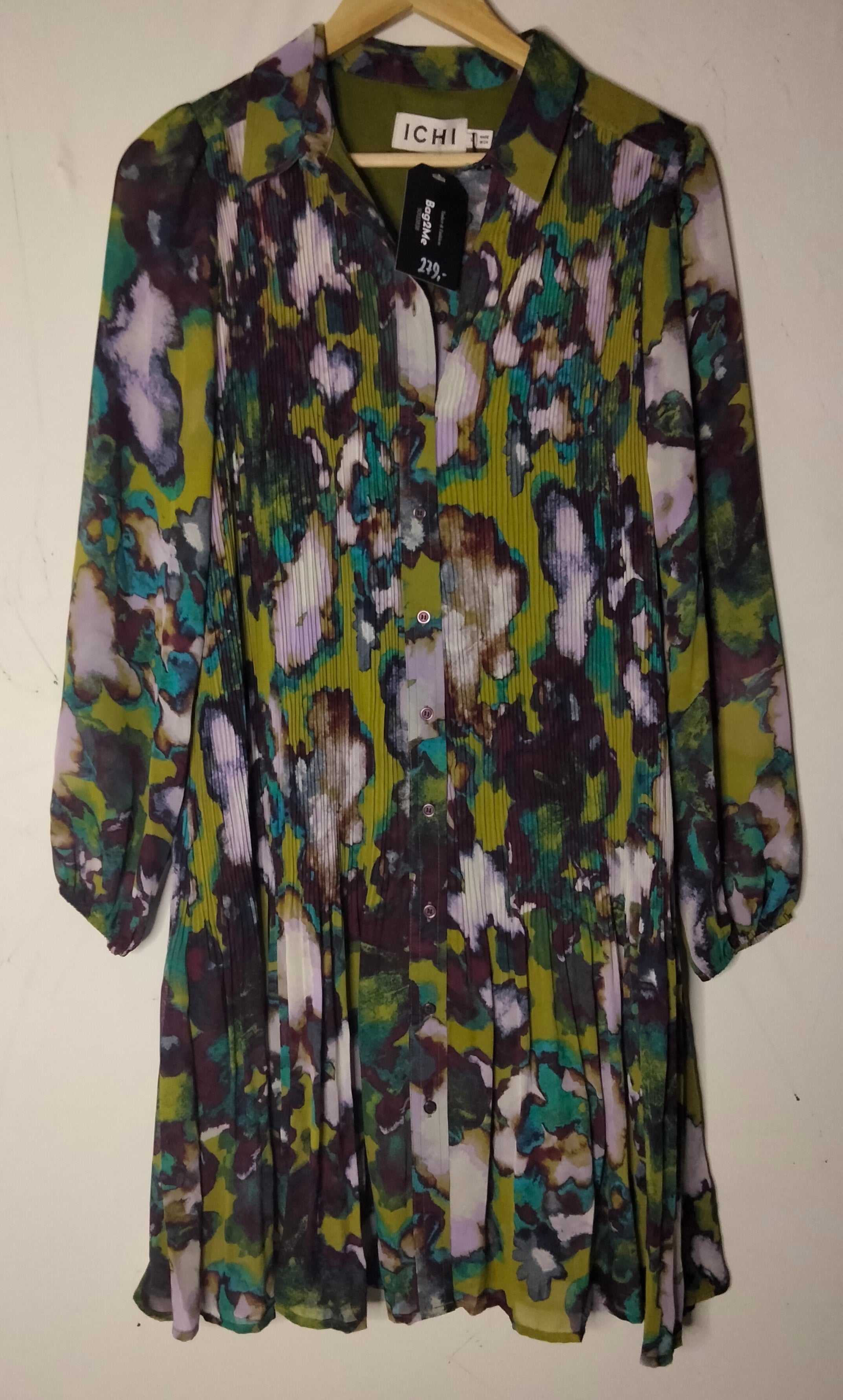 Amanda kjole- plisseret med smuk print